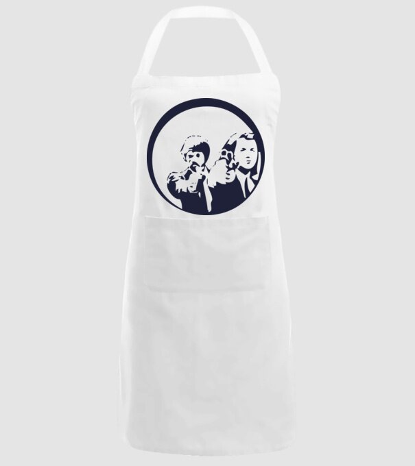 Pulp Fiction model alb pe tricou