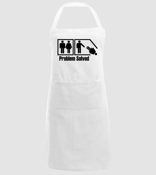 Problem solved model alb pe tricou