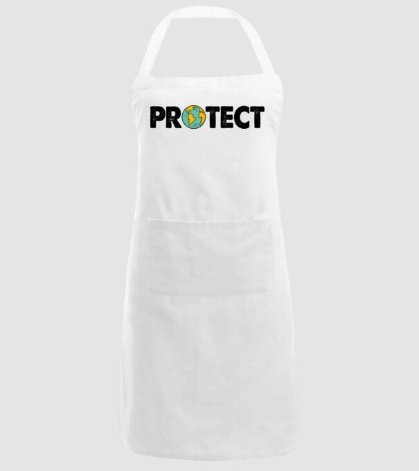 Protect earth model alb pe tricou