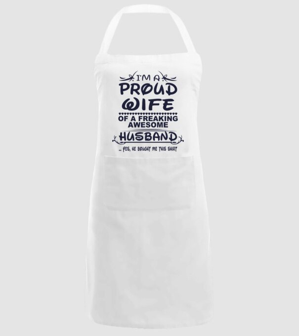 Proud wife model alb pe tricou