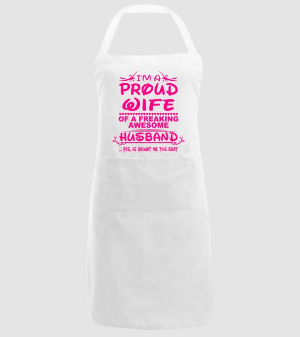 Proud wife model alb pe tricou