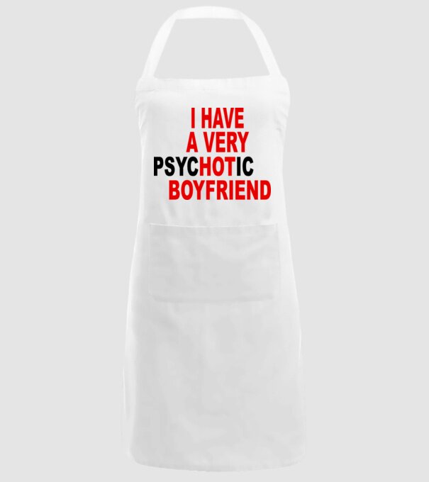 psycHOTic boyfriend model alb pe tricou