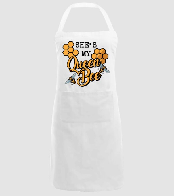 Queen Bee model alb pe tricou