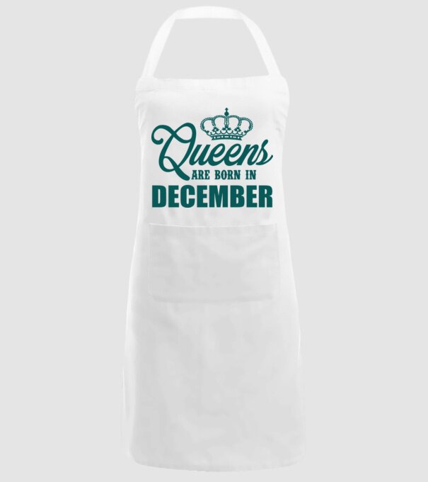 Queens are born in - December model alb pe tricou