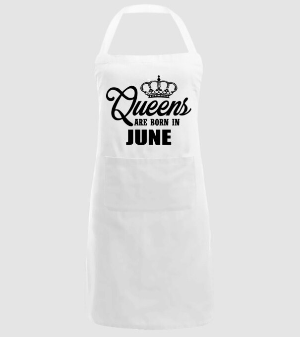 Queens are born in June model alb pe tricou