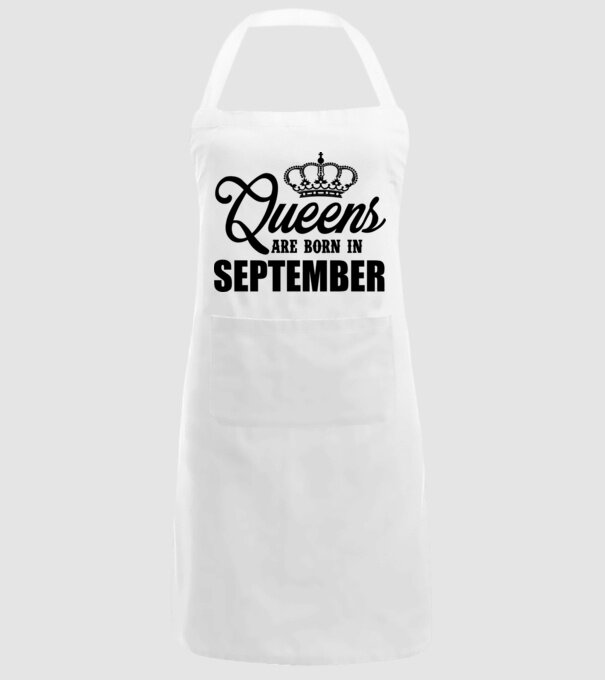 Queens are born in September model alb pe tricou