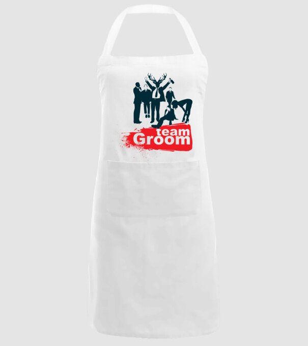 Reservoir Groom Team model alb pe tricou