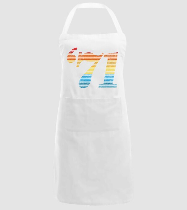 Retro Birthday 1971 model alb pe tricou