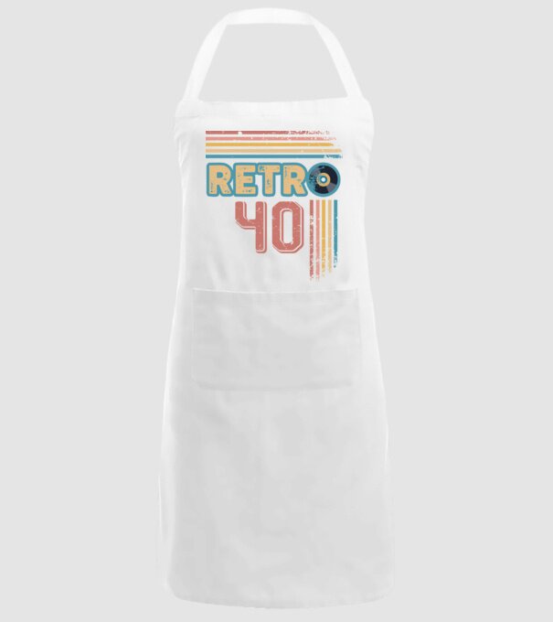 Retro 40 Birthday model alb pe tricou