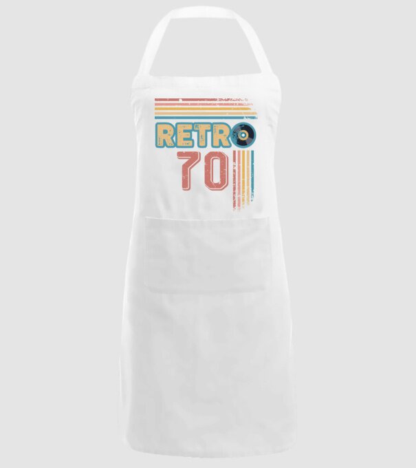 Retro 70 Birthday model alb pe tricou