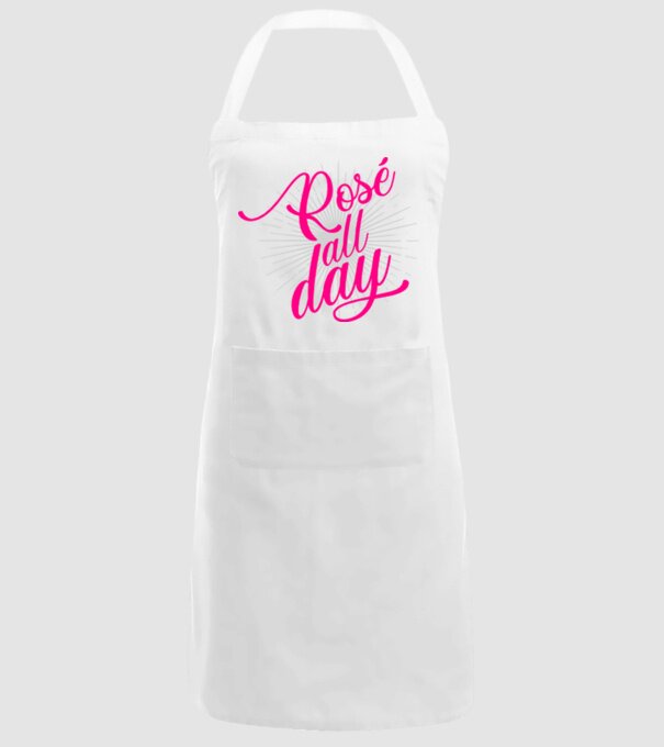 Rosé all day model alb pe tricou
