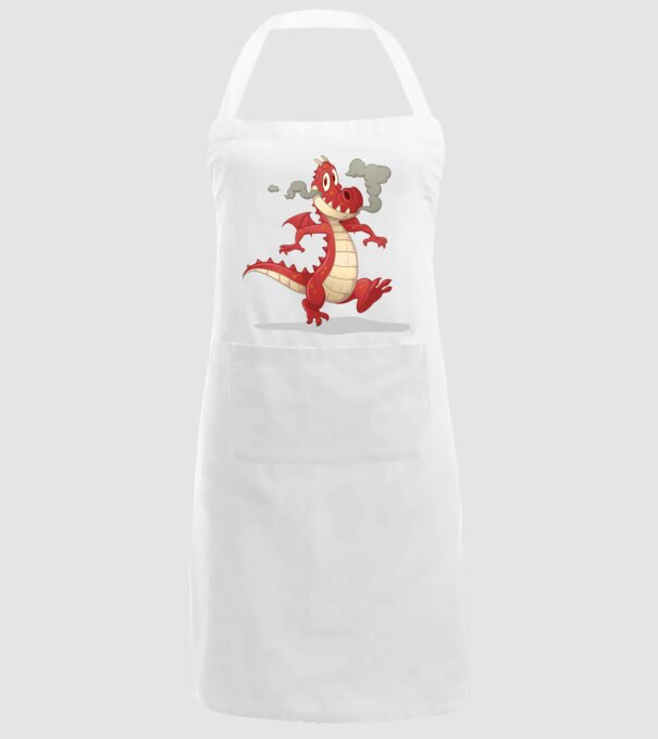 Dragon model alb pe tricou
