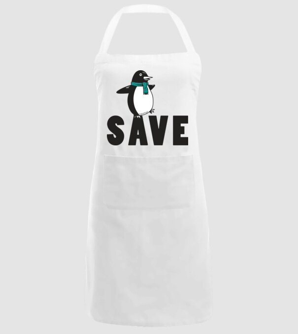 Save penguin model alb pe tricou