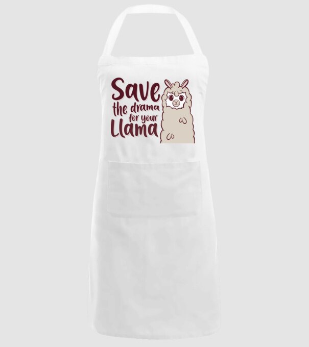 Save the drama from the llama model alb pe tricou