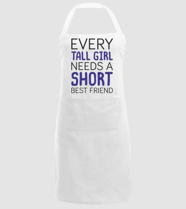 Short Freind model alb pe tricou