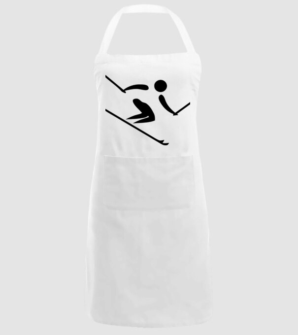 Schi model alb pe tricou