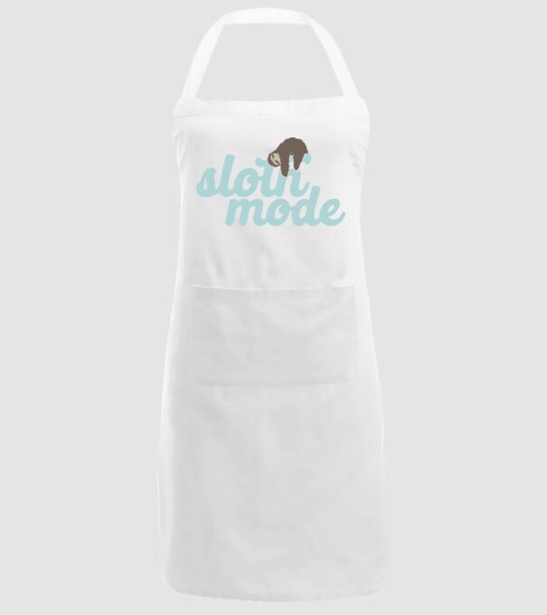 Sloth mode model alb pe tricou