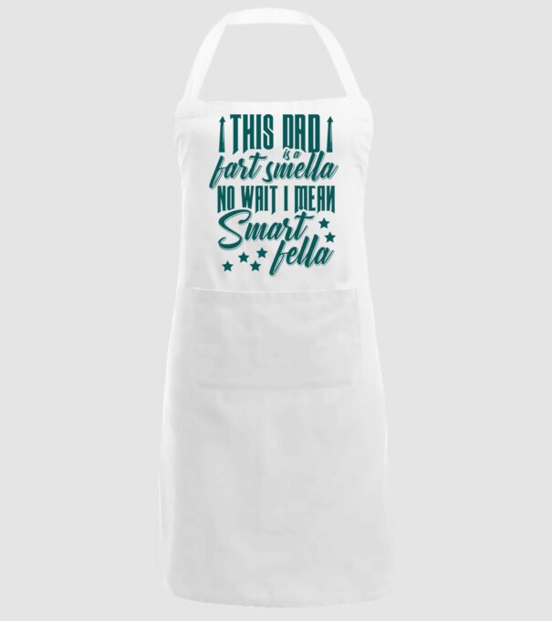 Smart fella dad model alb pe tricou