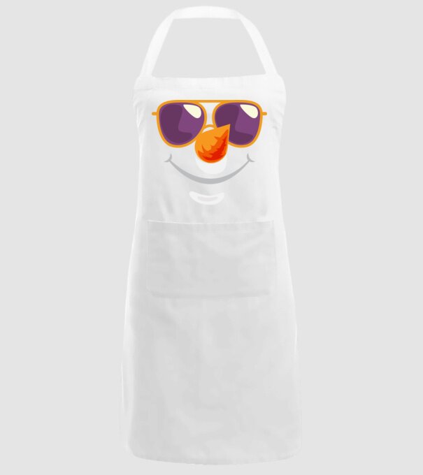 Snowman face model alb pe tricou