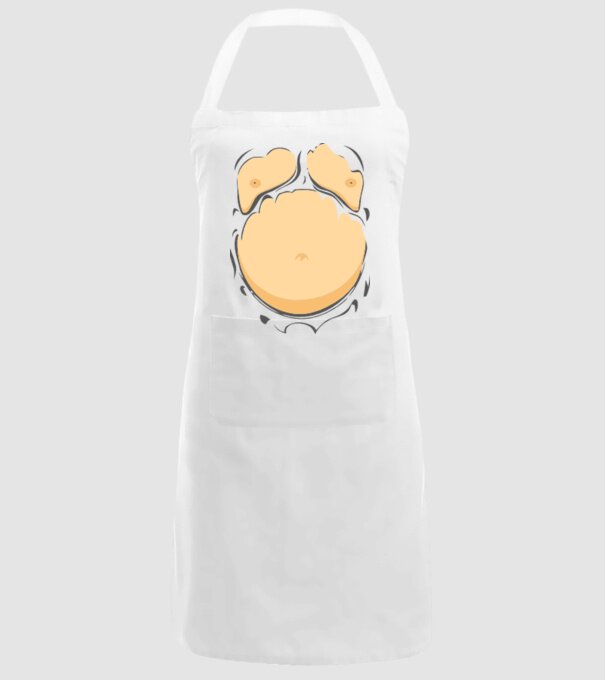 Burtă de bere model alb pe tricou