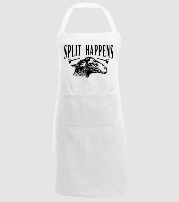 Split happens model alb pe tricou