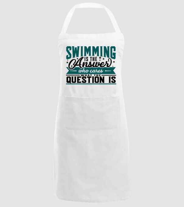 Sport is the answer ÎNOTĂTOR model alb pe tricou