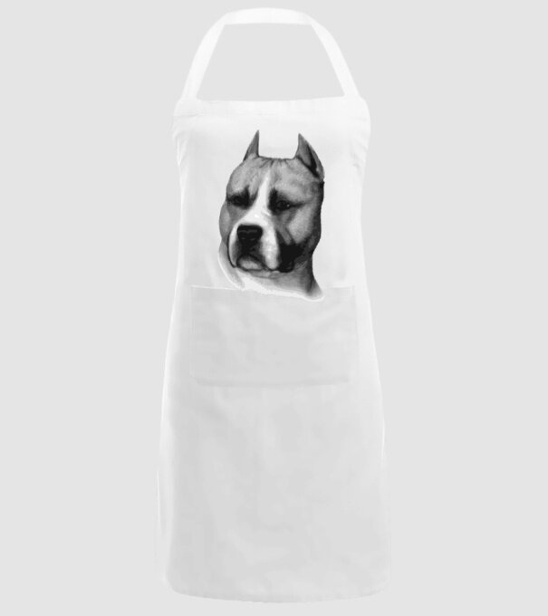 Staffordshire Terrier model alb pe tricou