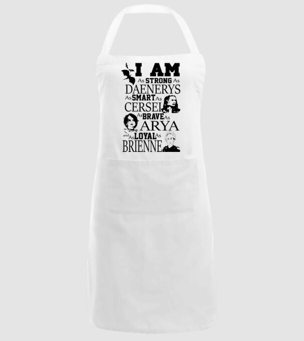 Strong as Daenerys model alb pe tricou