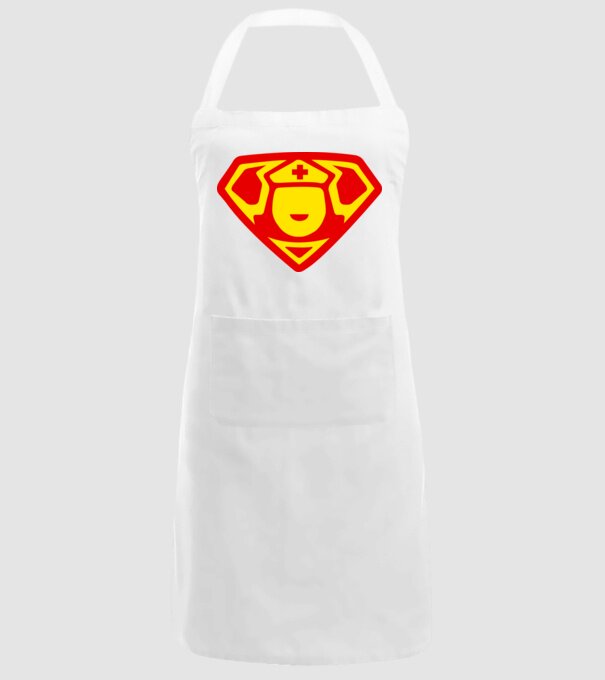 super nurse model alb pe tricou