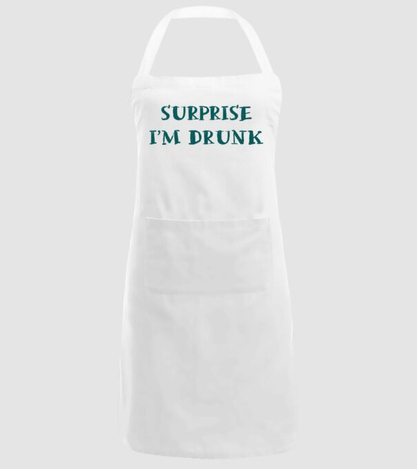 Surprise im drunk model alb pe tricou