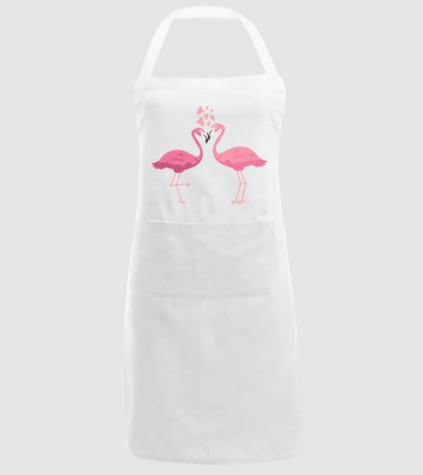 FLAMINGO ÎNDRĂGOSTIȚI model alb pe tricou