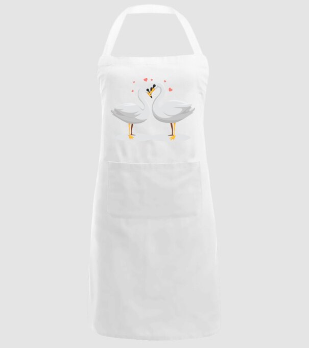 LEBEDE ÎNDRĂGOSTITE model alb pe tricou
