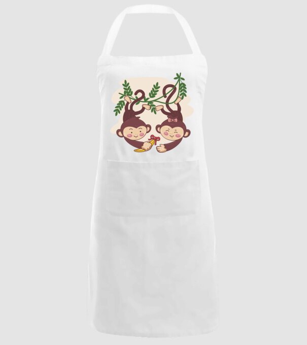MAIMUȚE ÎNDRĂGOSTITE model alb pe tricou