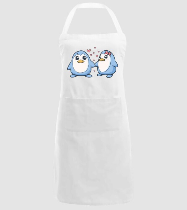 PINGUIN ÎNDRĂGOSTIT 2 model alb pe tricou