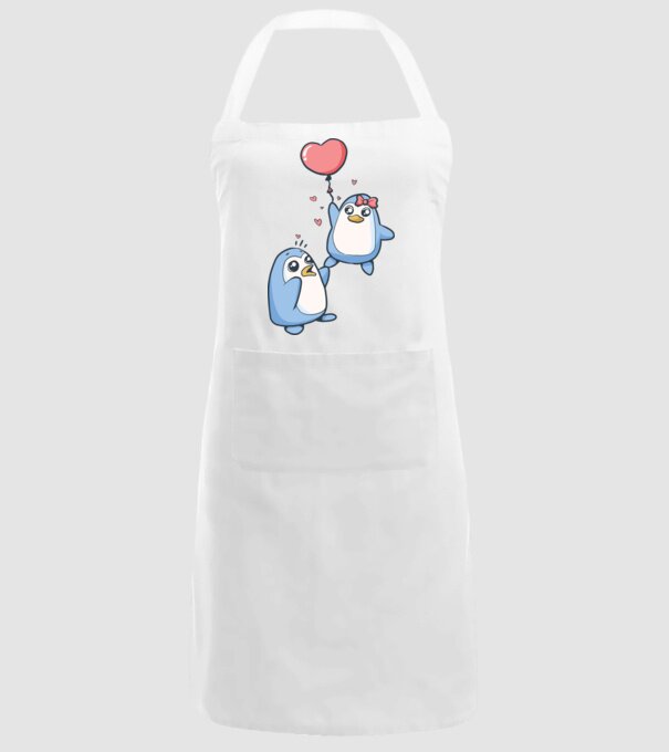 PINGUIN ÎNDRĂGOSTIT 4 model alb pe tricou