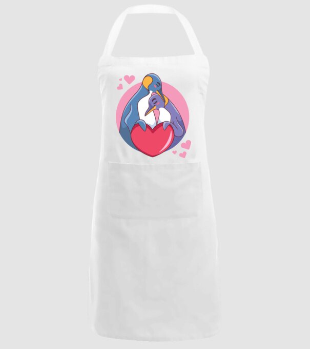 PINGUIN ÎNDRĂGOSTIT 5 model alb pe tricou