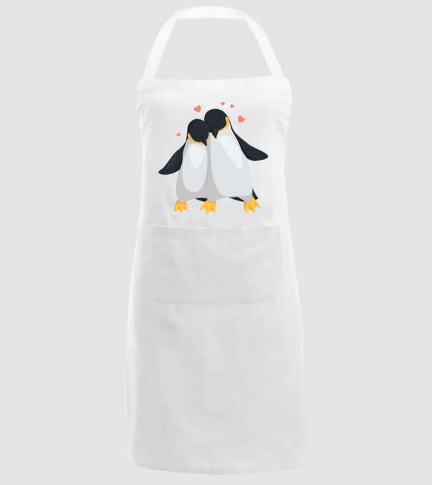 PINGUINI ÎNDRĂGOSTIȚI 8 model alb pe tricou