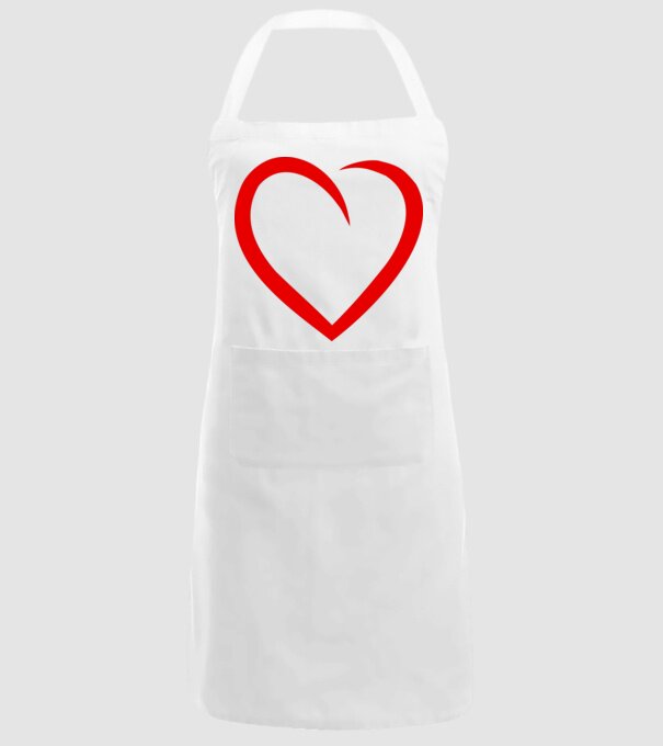 Szív model alb pe tricou