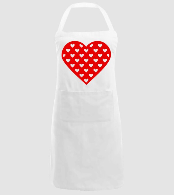 Inimă în inimă model alb pe tricou