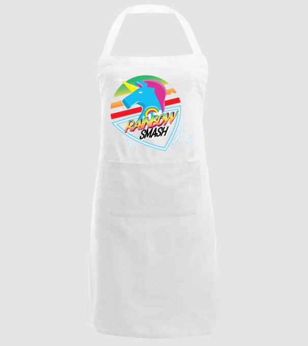 Curcubeu unicorn model alb pe tricou