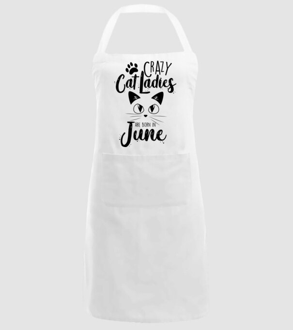 Crazy Cat Ladies are born in June model alb pe tricou