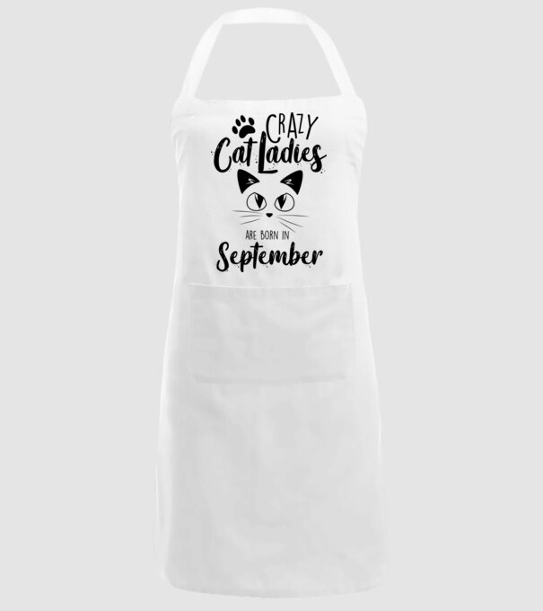 Crazy Cat Ladies are born in September model alb pe tricou