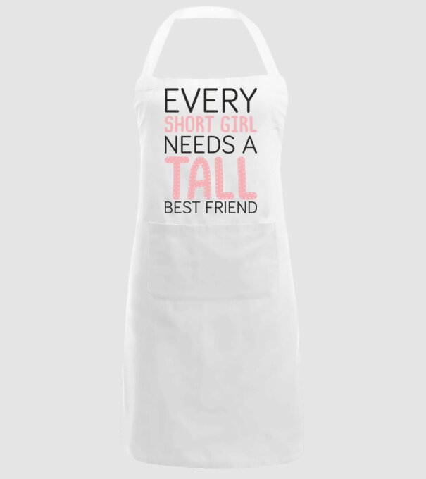 Tall Friend model alb pe tricou