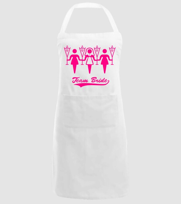 Team Bride model alb pe tricou
