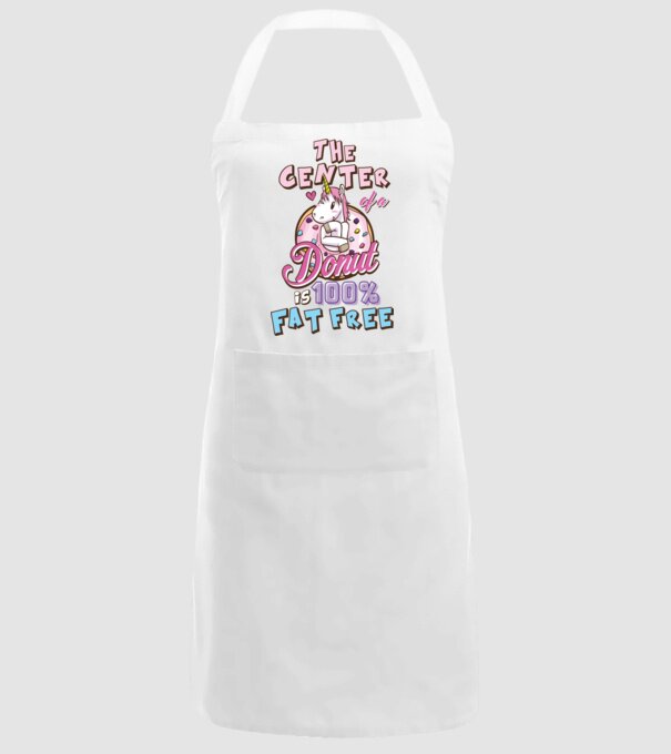 The center of a donut model alb pe tricou