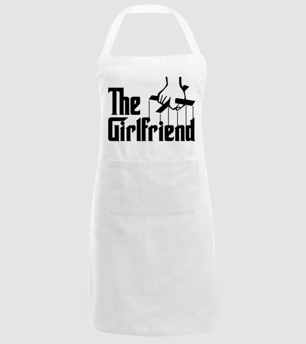 The girlfriend model alb pe tricou