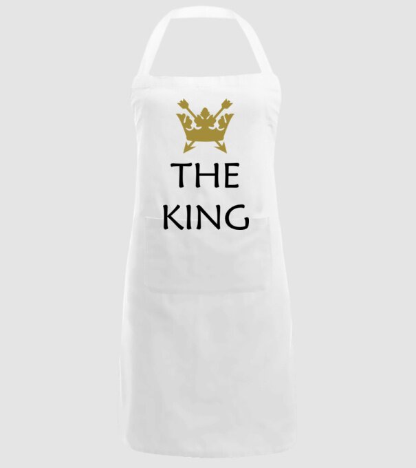 The King model alb pe tricou