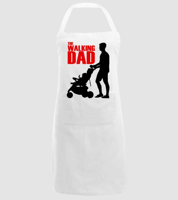 The Walking Dad model alb pe tricou
