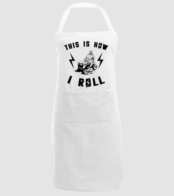 This is how i roll model alb pe tricou