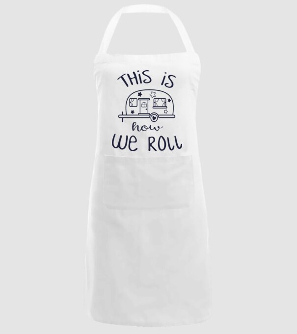 This is how we roll model alb pe tricou